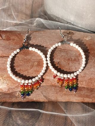 Pendientes redondos cascada LGBTIQ