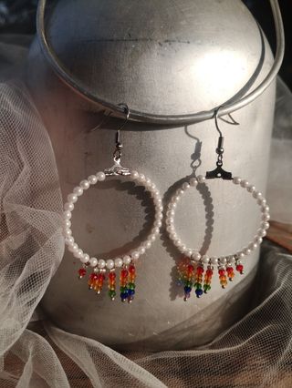 Pendientes redondos cascada LGBTIQ