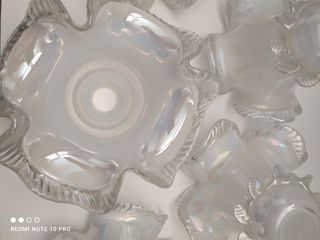 7 pezzi _Paralume in vetro per lampadario vintage