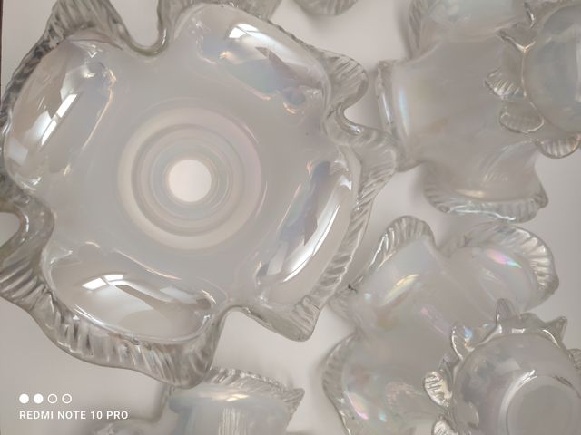 9 pezzi _Paralume in vetro per lampadario vintage