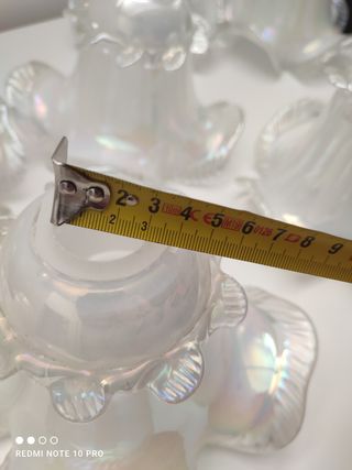 7 pezzi _Paralume in vetro per lampadario vintage