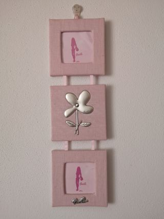 Portafoto da parete Barbie in argento e tessuto