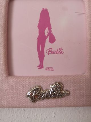 Portafoto da parete Barbie in argento e tessuto
