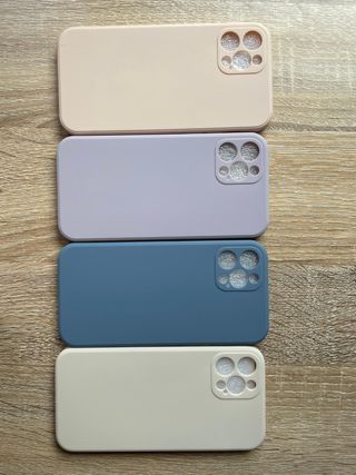 SET 4 FUNDAS DE UN SOLO COLOR PARA IPHONE 12 PRO