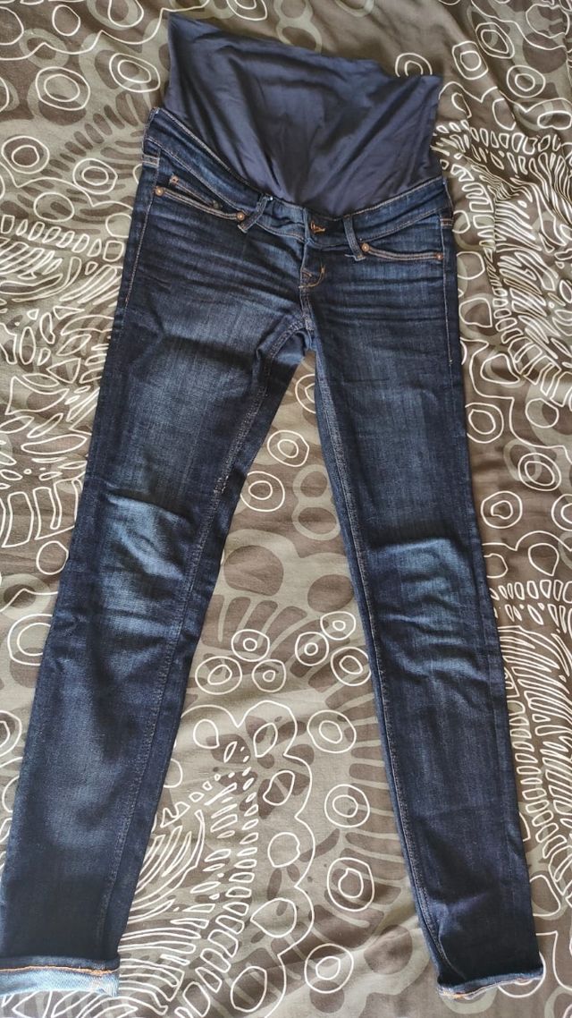 Pantalón vaquero embarazada azul oscuro 