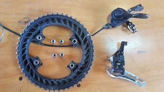 Plato y cambio shimano 105