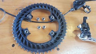 Plato y cambio shimano 105