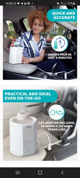 Calienta biberones casa viaje Chicco