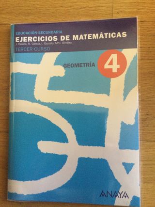 Libro ejercicios matemáticas 3ºSecundaria. Anaya.