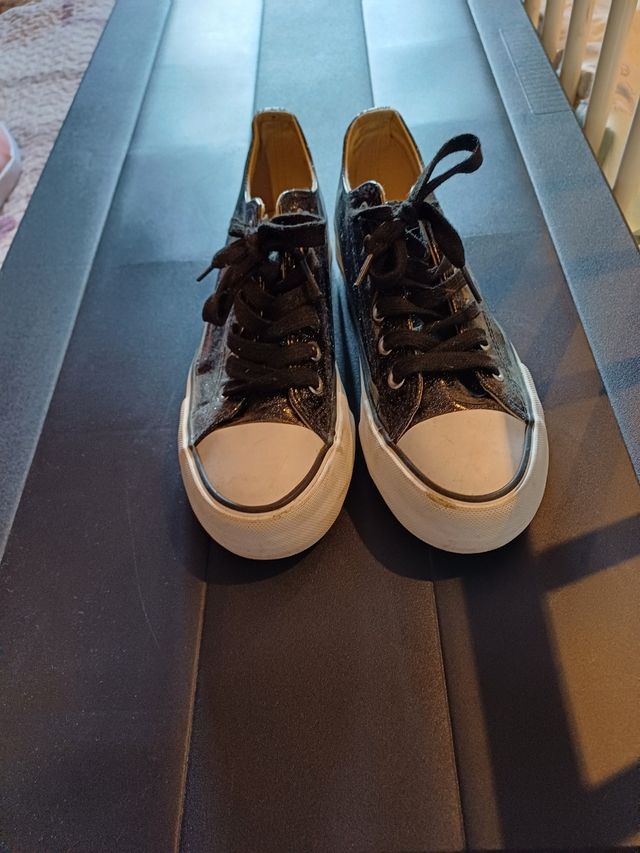 Zapatillas plataforma mujer brillantes