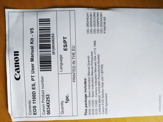 Cámara Canon EOS 1100D kit