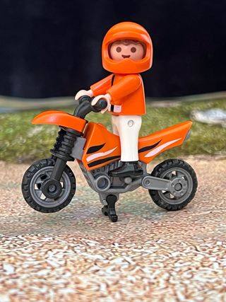 playmobil quad, moto y bici