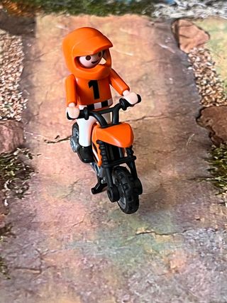 playmobil quad, moto y bici