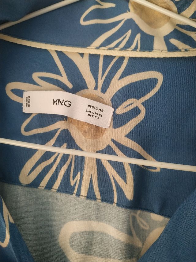 Camisa Azul Mango XL