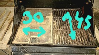 Barbacoa de gas con piedra volcánica