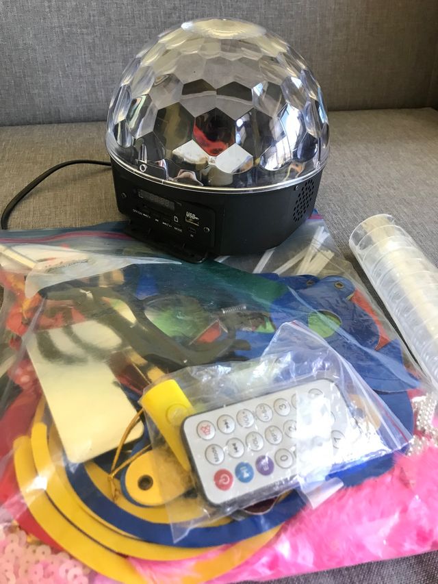 Esfera de luz disco y kit fiesta