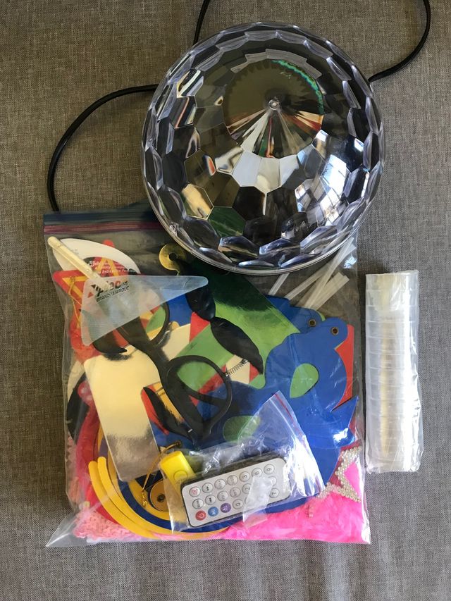 Esfera de luz disco y kit fiesta