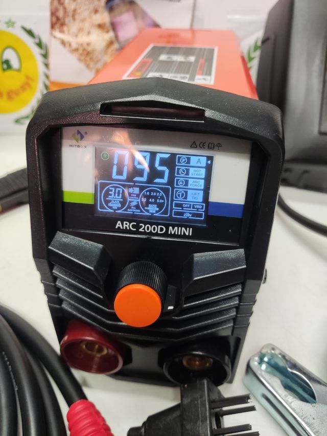 Mini Soldador de arco inverter 200A Hitbox