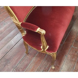 Sofá y Silla Antiguo. Francés Luis XVI