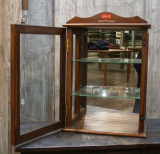 VITRINA VINTAGE, VITRINA DE MADERA