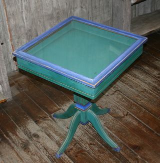 MESA ANTIGUA, VITRINA, EXPOSITOR VINTAGE