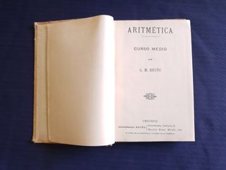 ANTIGUO LIBRO DE ARITMÉTICA DE BRUÑO (CURSO MEDIO)
