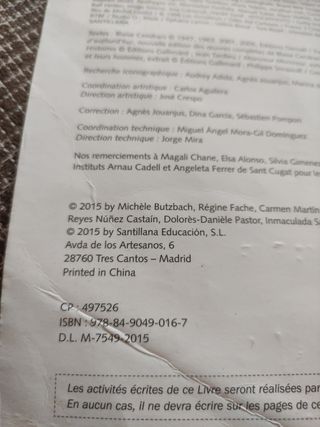 Libro texto francés 3 eso parachute