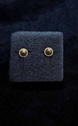Pendientes oro 18k mini lunas joyería clásica