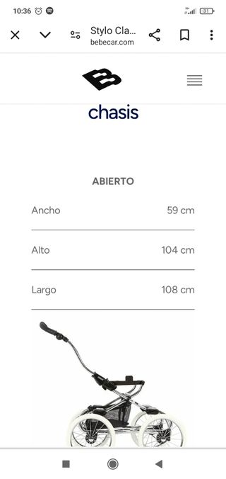 Cochecito Bebecar Clásico