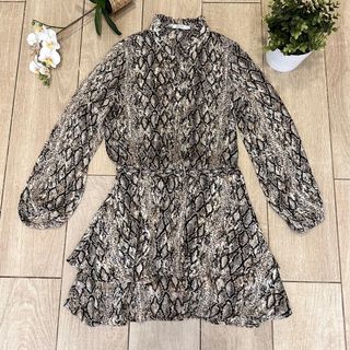 Talla L - Vestido estampado serpiente