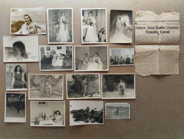 * Lote fotografías antiguas de mujer, años 50-60