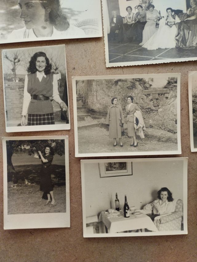 * Lote fotografías antiguas de mujer, años 50-60