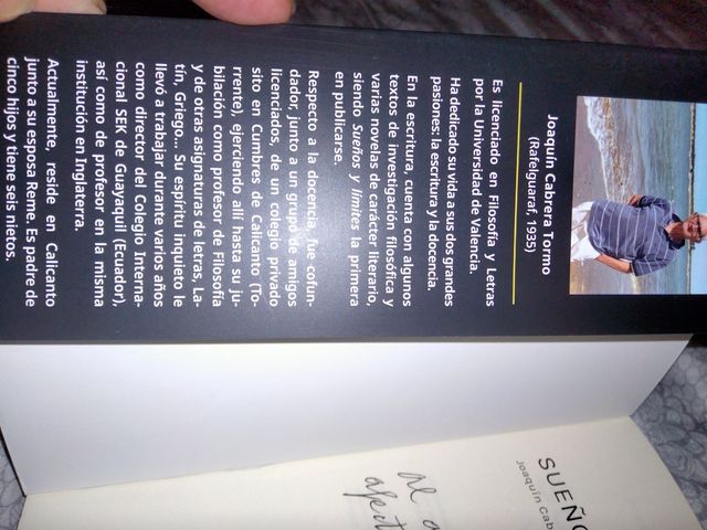 Sueños y Límites" Joaquín Cabrera Tormo, libro