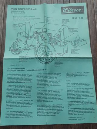 Folleto Antigua Apisonadora de latón Wilesco