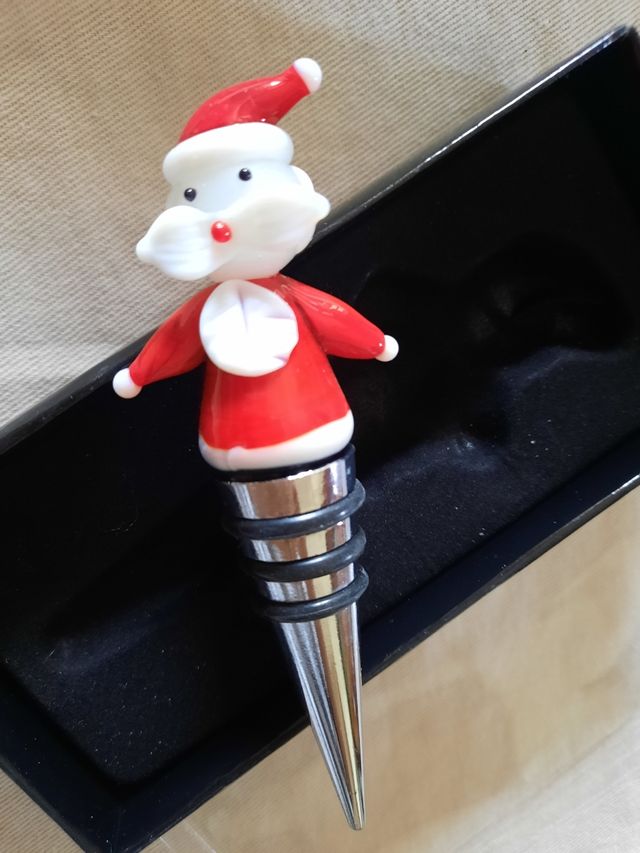 Babbo natale tappo in vetro murano