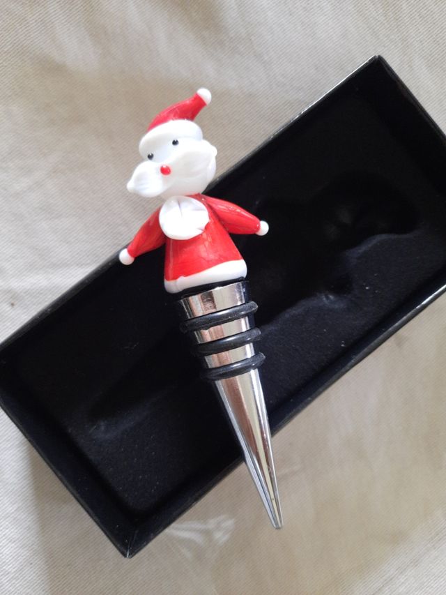 Babbo natale tappo in vetro murano