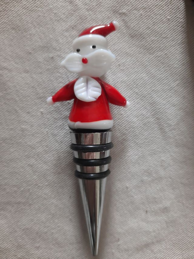 Babbo natale tappo in vetro murano