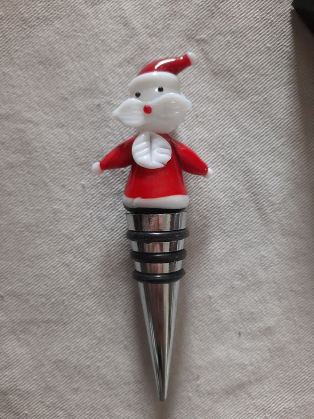 Babbo natale tappo in vetro murano