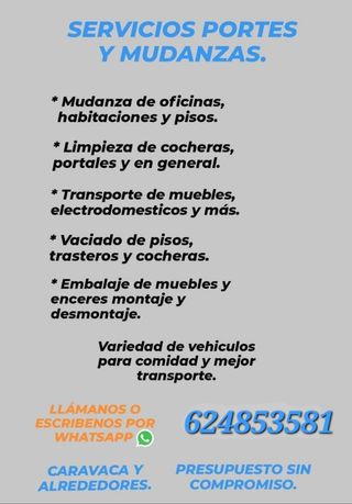 Mudanzas, transporte y vaciados