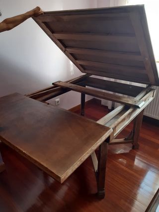 Mesa Madera comedor antigua extensible