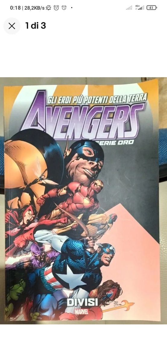 FUMETTO AVENGERS DIVISI SERIE ORO 