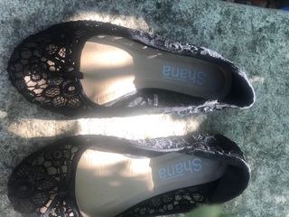 Manoletinas tela encaje negro 37/38 SA