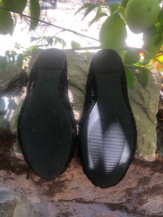 Manoletinas tela encaje negro 37/38 SA