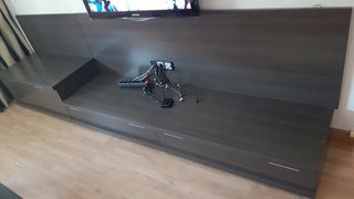 Muebles grises salón