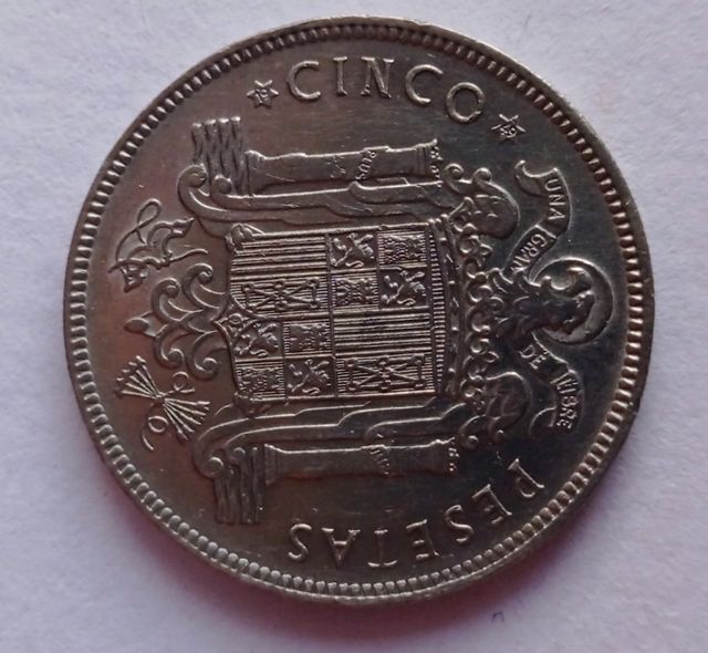 Moneda 5 pesetas 1949*49 Madrid Franco