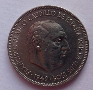 Moneda 5 pesetas 1949*49 Madrid Franco 