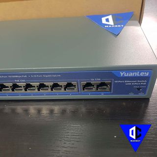YuanLey 10 PoE Switch, 8 PoE+ Port 100Mbps, 2 Gbps