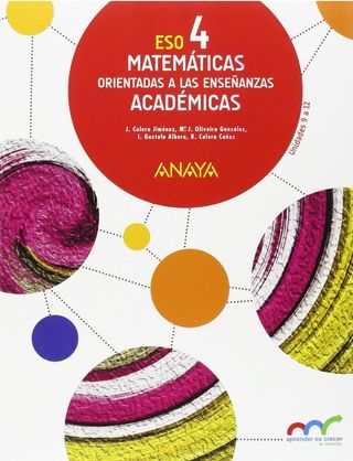 Matemáticas orientadas a Enseñanzas Académ 4 ESO