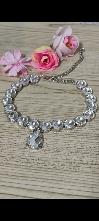 Collar gargantilla pendulo brillante