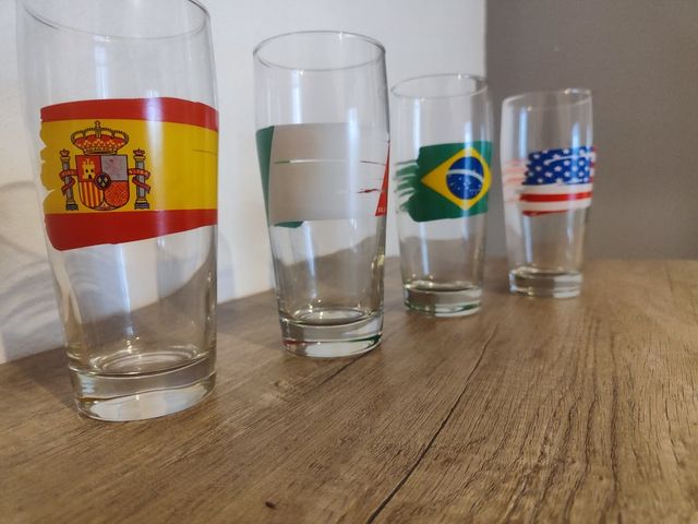 set 4 bicchieri grandi birra Brandani nuovi con sc